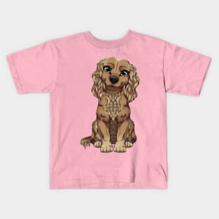 Golden Cocker Spaniel Cute Puppy Kids T-Shirt